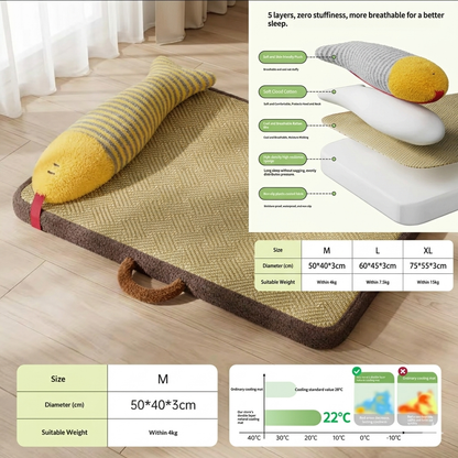 Summer Ice Silk Cooling Pet Bed Mat