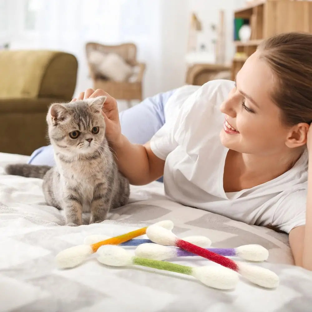 Cotton Swabs Cat Toys